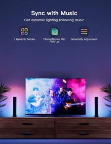 img 2 attached to 🎮 Enhance Your Entertainment Experience with Woodooxoo LED Smart Light Bars: RGB Color Changing Ambient Lighting TV Backlight, Gaming Lights with Music Sync Modes, Bluetooth APP Control, 256 Dynamic Modes for Gaming, Movies, PC, TV, Decoration