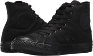 converse hi top black mono logo