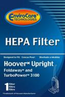 envirocare replacement hepa vacuum cleaner filters for hoover fold away turbo power 3100 & widepath cleaners - 1 filter included логотип