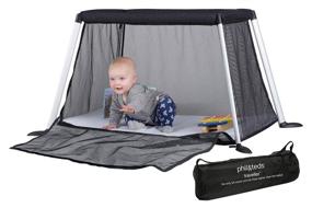 img 4 attached to 🛏️ phil&amp;teds Traveller Crib, Black - 31x46x24.8 Inch - Pack of 1