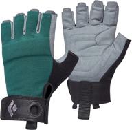 women's black diamond crag half-finger gloves logo