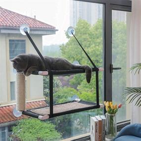 img 2 attached to 🐱 Snazzypet Double-Layered Cat Window Hammock with Beds, Scratching Post, Holds up to 22 lbs, Requires 27x24 Inches Window-Space