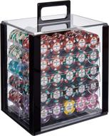 🎰 brybelly showdown poker chip set: 1,000 pieces of heavyweight 13.5g clay composite chips with display case - bulk variety pack for casino & game nights логотип