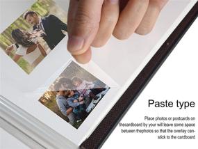 img 2 attached to 📸 Zoview Leather Photo Album: Holds 3X5, 4X6, 5X7, 6X8, 8X10 Photos - Dust-Free, Air-Free, Waterproof, Handmade DIY Album (Black, Medium)