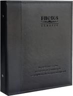 📸 zoview leather photo album: holds 3x5, 4x6, 5x7, 6x8, 8x10 photos - dust-free, air-free, waterproof, handmade diy album (black, medium) logo