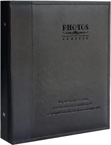 img 4 attached to 📸 Zoview Leather Photo Album: Holds 3X5, 4X6, 5X7, 6X8, 8X10 Photos - Dust-Free, Air-Free, Waterproof, Handmade DIY Album (Black, Medium)