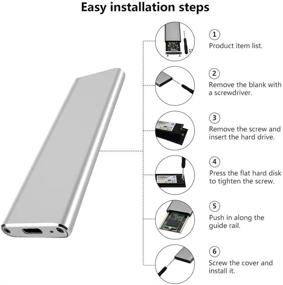 img 1 attached to 🔥 USB-корпус для M.2 SSD с высокой скоростью передачи данных | 2230/2242/2260/2280 M.2 к USB 3.1 Gen 2 | Поддержка UASP | Оригинальный дизайн с охлаждающими ребрами (белый)