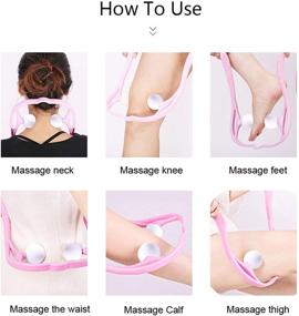 img 1 attached to JYT Trigger Point Massager Tool - Rotating Rollerball Handheld Neck Massager for Muscle Pain Relief, Selfie Massager in Pink