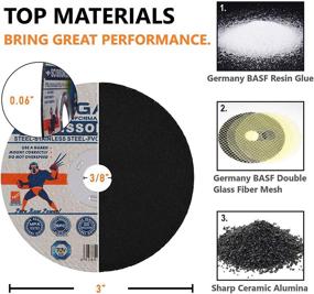 img 2 attached to 🛠️ PEGATEC Cut Off Wheels: 3 inch Cutting Discs (25 Packs) for Angle Grinders - Ultra Thin Blades in Storage Box