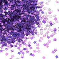 ✨ purple metallic glitter foil star confetti - 0.1 inches, 7-ounce - perfect for balloons, tables, art crafts, wedding festival decor, bachelorette party supplies, diy decorations logo