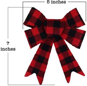 img 1 attached to 🎀 Add Festive Charm to Any Occasion with Iconikal 5-Loop Red Buffalo Plaid Flannel Bows - 12 Pack