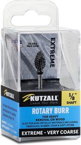 img 4 attached to 🔥 Kutzall Flame Rotary Burr, 1/8" Shaft, Very Coarse | Woodworking Attachment for Dremel, Foredom, DeWalt, Milwaukee | Tungsten Carbide, 1/4" (6.3mm) Dia. x 1/2" (12.7mm) Length FLX-14-EC