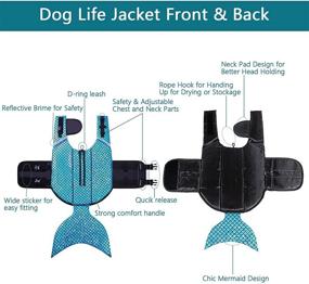 img 3 attached to 🐶 Large Rozkitch Dog Life Jacket - Swimming Boating Dog Life Vest, Mermaid Design - Handle, Ripstop, Adjustable Floatation - Pet Outfit Preserver Lifesaver for Dogs at Pool and Beach