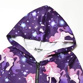 img 2 attached to 🦄 Adorable Girls Unicorn/Cat Hoodie Jacket with Pockets – Zip Up Sweatshirt for a Magical Look!