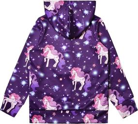 img 3 attached to 🦄 Adorable Girls Unicorn/Cat Hoodie Jacket with Pockets – Zip Up Sweatshirt for a Magical Look!