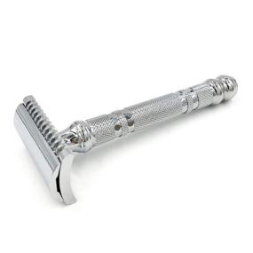 img 2 attached to 🪒 Parker 24C Open Comb Double Edge Razor: Premium Brass Handle with 5 Safety Razor Blades Included