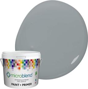 img 4 attached to Microblend Premium Quality Exterior Paint and Primer - Gray/Silver Wood, Flat Sheen, Quart, UV and Rust Blockers, Washable - Ideal for High Hide Application in the Microblend Neutrals Family