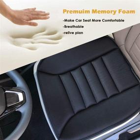 img 3 attached to 🚗 Black Big Ant Memory Foam Car Seat Cushion Pad - Pain Relief & Comfort Seat Protector for Car, Office, and Home Use (1PC)