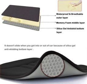 img 2 attached to 🚗 Black Big Ant Memory Foam Car Seat Cushion Pad - Pain Relief & Comfort Seat Protector for Car, Office, and Home Use (1PC)