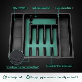 img 2 attached to Органайзер для столового серебра Sanduby Expandable Compartments