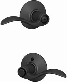 img 4 attached to 🚪 Schlage F40 ACC 622 Accent Door Lever Bed &amp; Bath Privacy Lock in Matte Black