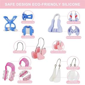 img 3 attached to Set of 5 Nose Shaper Clips - Nose Up Lifter, Pain-Free Nose Bridge Straightener Corrector - Soft Silicone Device for Slimming & Sculpting Nose Shape in Women and Men (Multi)