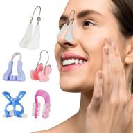 set of 5 nose shaper clips - nose up lifter, pain-free nose bridge straightener corrector - soft silicone device for slimming & sculpting nose shape in women and men (multi) logo