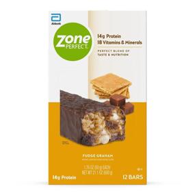 img 4 attached to 🍫 ZonePerfect Fudge Graham Protein Bars - 12 Count, 21.2oz: Delicious Fuel for Optimal Nutrition