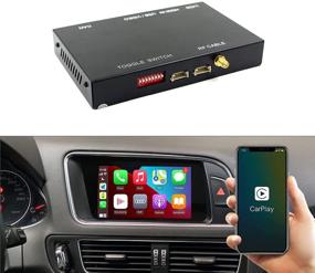 img 4 attached to 🚗 Беспроводной модуль приемника Carlinkit для Carplay и Android Auto для Audi S4 S5 A4 A5 Q5 2010-2017: набор для установки Carplay с декодером MirrorLink, Air-Play, Siri, оригинальным управлением, поддержкой HDMI USB-камеры