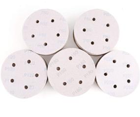 img 1 attached to 🪚 LotFancy 5 Inch 5 Hole Sanding Discs - 100PCS Assorted Grit Sandpaper: 60 80 120 180 220 - Orbital Sander Sandpaper, Hook and Loop Sand Paper