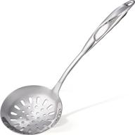 🍳 zulay kitchen skimmer spoon - stainless steel slotted spoon for draining & frying - large bowl & comfortable grip (14.5 inch) logo