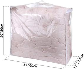 img 2 attached to 🛍️ DiClavus Set of 2: Clear Vinyl Storage Bags with Handles - 24x20x11 Inch Organizers for Clothes, Comforters, Blankets, Pillows and more