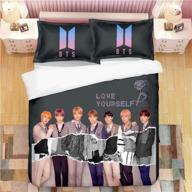 dolphin kpop sheet bedding set | jimin, suga, jungkook, v, rap, j-hope | 100% cotton 3-piece quilt cover & pillowcase logo