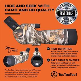 img 3 attached to 🔭 TecTecTec SPROWILD 20-60x60 Spotting Scope with Tripod - Waterproof, Phone Adapter, Soft Bag - BAK4-FMC Optics for Hunting, Target Shooting, Wildlife Scenery Watching - Camo Design