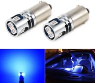 🚙 phinlion super bright ba9 ba9s blue led car light bulb for license plate, side door, courtesy, interior dome, map lights – 2835 5-smd 53 57 1891 1895 64111 logo