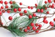 🎄 olyphan christmas garland red berry: 6ft artificial pine needle holiday greenery for fireplace & home xmas decoration (evergreen) – indoor/outdoor decorations on clearance logo