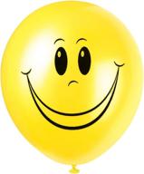 latex yellow smiley face balloons logo