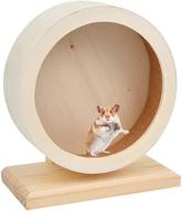 🐹 fufangtao small animal exercise wheel - adjustable silent hamster wheel for gerbil, mouse, rat - quiet large wheel for running and exercise (small) logo