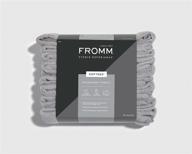 🧖 fromm softees - микрофибровые полотенца - быстро сохнущие, для волос и рук - 10 штук, используйте дома, салоне, спа, парикмахерской - очень прочные и впитывающие - серые, размером 16 "x 29 логотип