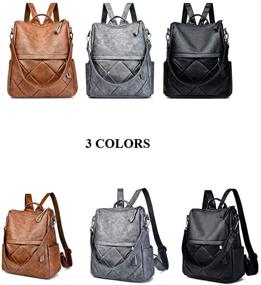 img 3 attached to Backpack Satchel Leather Anti Theft Shoulder