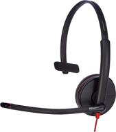 🎧 powerful noise cancelling headset with soundguard and flexible microphone arm - plantronics blackwire c3210 - black logo