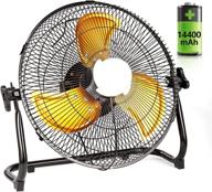 🔋 lcocove battery operated fan: dual-use portable fan with 14400mah battery, ideal for camping & patio, long running time & usb phone charger логотип