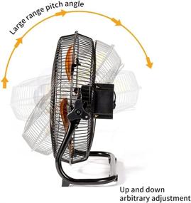 img 2 attached to 🔋 Lcocove Battery Operated Fan: Dual-Use Portable Fan with 14400mAh Battery, Ideal for Camping & Patio, Long Running Time & USB Phone Charger