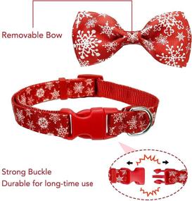 img 3 attached to Christmas Collar Holiday Snowflake Puppies