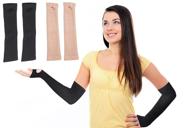 💪 enhance upper arm fitness: 2 pair arm & forearm slimming shaper wrap for women – black/beige logo