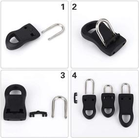 img 2 attached to 🔧 10PCS Universal Detachable Zipper Puller Set: Repair Kits with Anti-Slip Particles and U Shape Pull Ring Zipper Slider