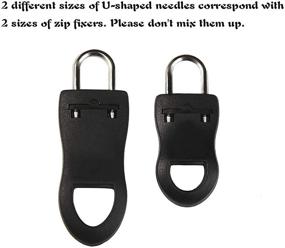 img 3 attached to 🔧 10PCS Universal Detachable Zipper Puller Set: Repair Kits with Anti-Slip Particles and U Shape Pull Ring Zipper Slider