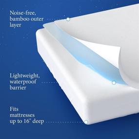 img 2 attached to Luxury Bamboo Mattress Protector for Cribs - 100% Waterproof, Vinyl Free, Stays Cool - Stain Protection - Premium Lightweight Breathable Fitted Bed Cover (Crib Size)