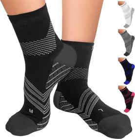 img 4 attached to Revolutionary TechWare Pro Plantar Fasciitis Socks - Advanced Therapy Grade Ankle Compression Socks for Men & Women. Nano Socks Ankle Brace with Foot Arch Support - Relieve Achilles Tendonitis & Heel Pain