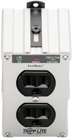 img 1 attached to 🔌 Tripp Lite Isobar 2 Outlet Surge Protector Power Strip: Direct Plug-In, Metal Case, Lifetime Warranty & $10k Insurance - White (ISOBLOK2-0)